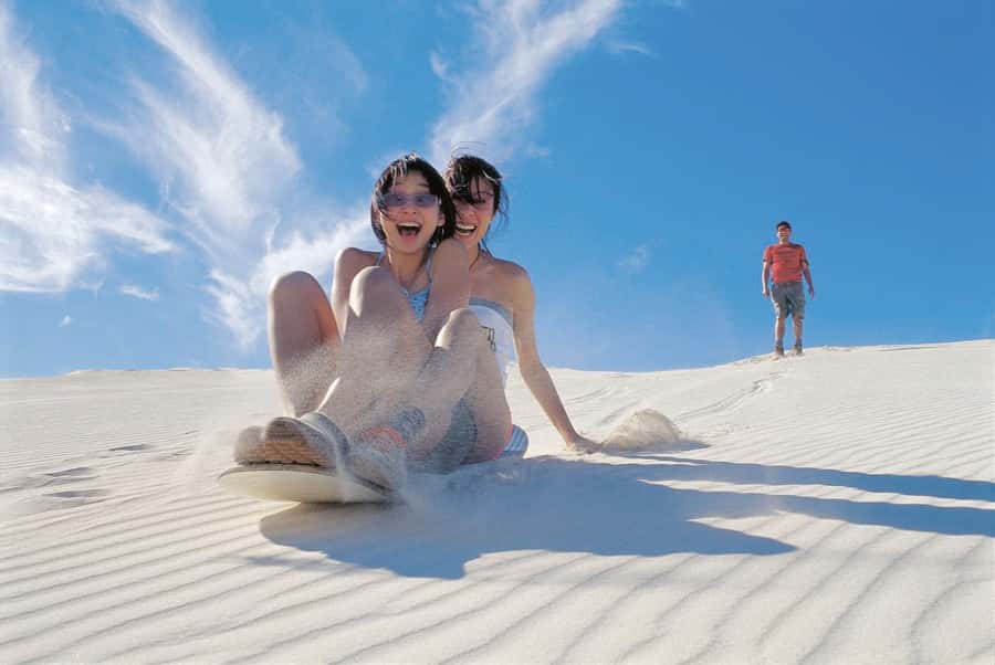 From Paracas: Mini Buggy Tour & Sandboarding at Oasis - From Paracas pickup to California-desert dunes