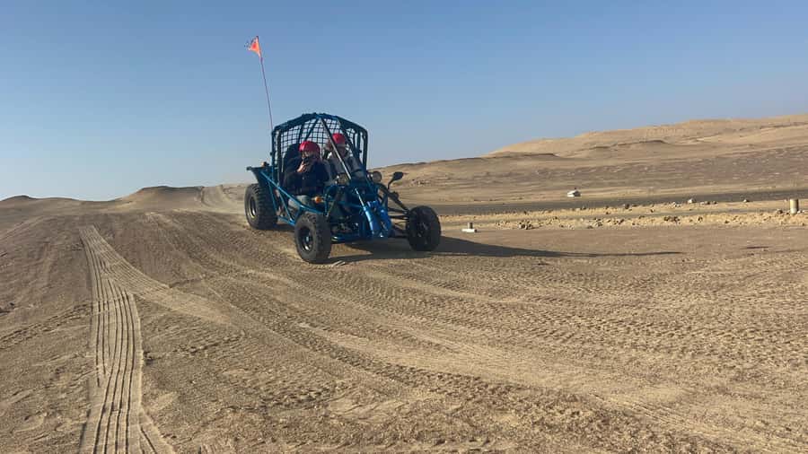 Mini Buggy GO KART in Paracas National Reserve - Yumaque Beach: Calm Water, Desert Backdrop, Quick Photo Wins