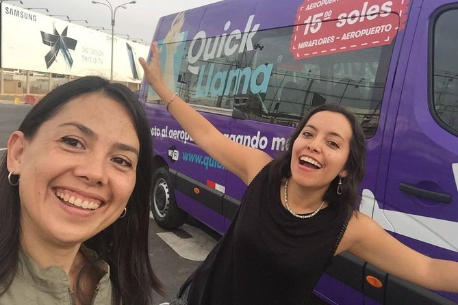 QuickLlama: Door-to-door transfer from Lima Airport to Miraflores - Inside the van: WiFi, AC, and safety tech that actually helps