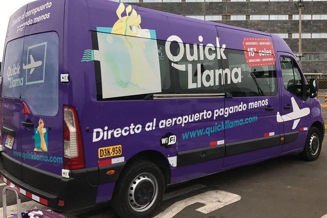 QuickLlama: Door-to-door transfer from Lima Airport to Miraflores - Shared ride logistics: what the 1-hour average really means